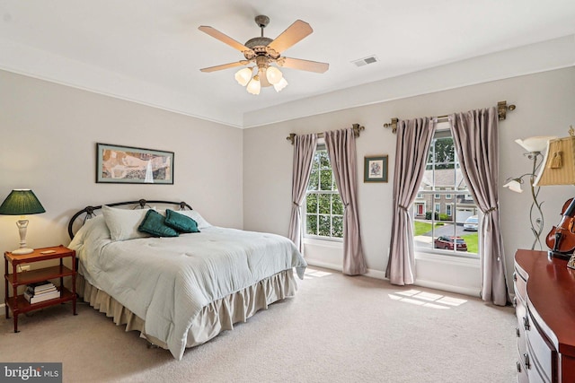 20369 Stillhouse Branch Pl, Sterling, VA 20165 - bedroom featuring light carpet, baseboards, and ceiling fan