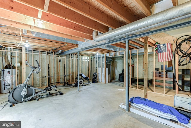 208 E Bradford Ct, Middletown, DE 19709 - unfinished below grade area featuring gas water heater