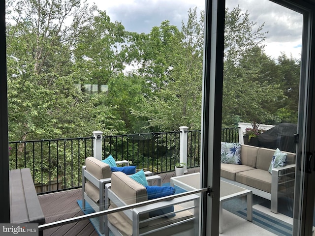 23294 Evening Primrose Sq, Brambleton, VA 20148 - balcony with an outdoor hangout area