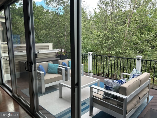 23294 Evening Primrose Sq, Brambleton, VA 20148 - balcony with an outdoor living space