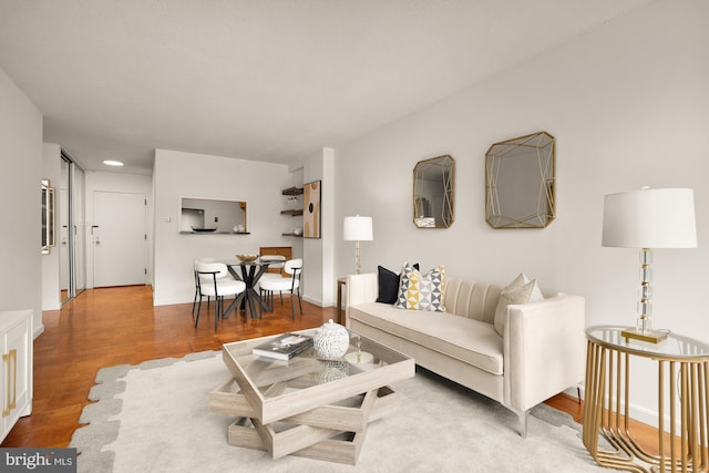 1301 20th St NW Unit 312, Washington, DC 20036 - living room with wood finished floors and recessed lighting