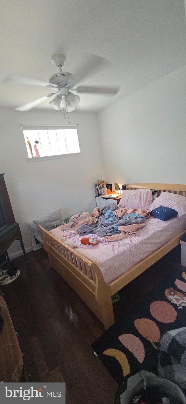 1447 S Chadwick St, Philadelphia, PA 19146 - bedroom with wood finished floors and ceiling fan
