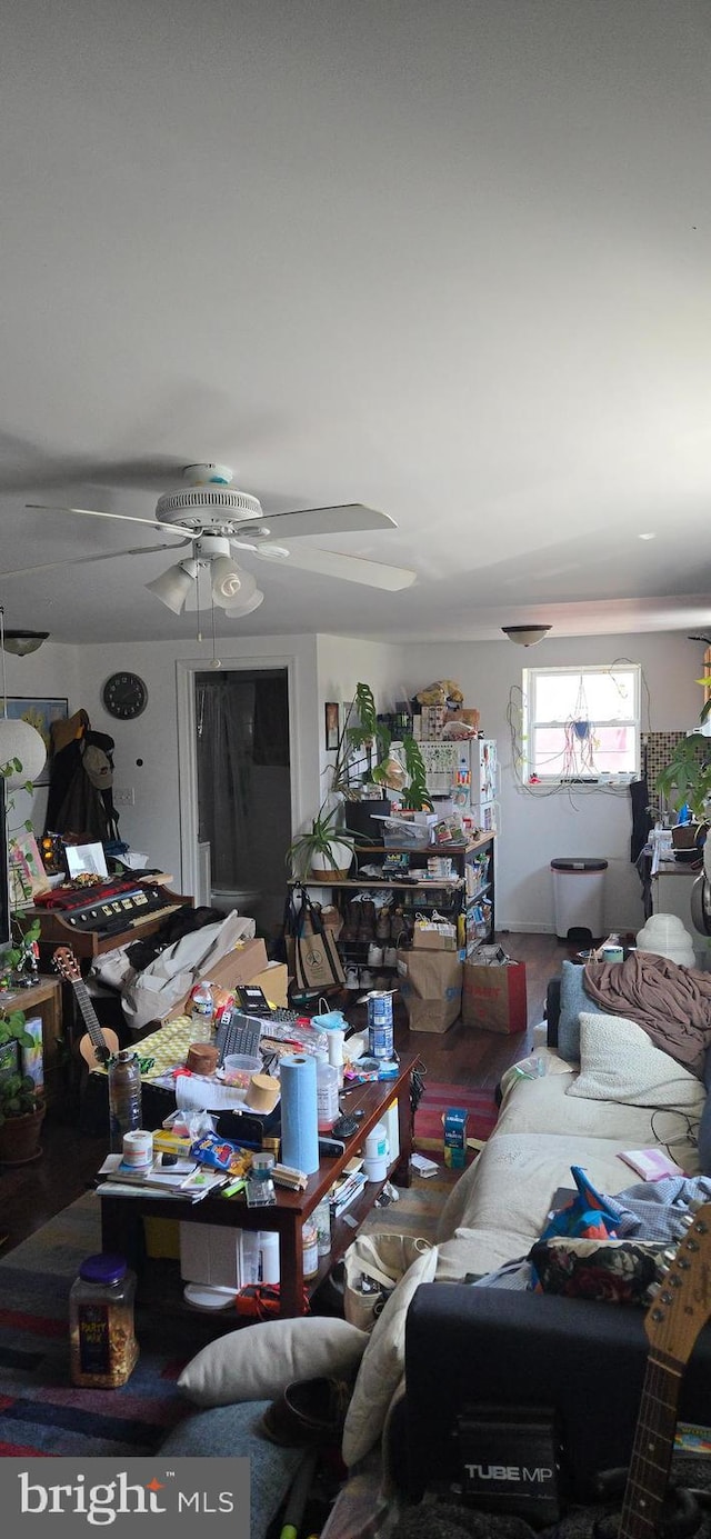 1447 S Chadwick St, Philadelphia, PA 19146 - living room featuring ceiling fan