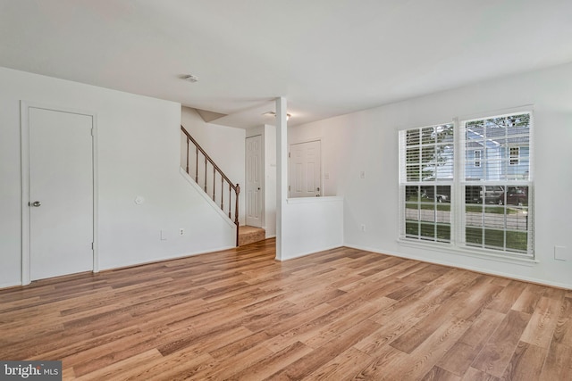 24 Helen Ct, Indian Head, MD 20640 - empty room with light wood-type flooring and stairway