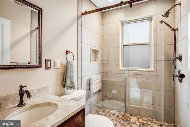 815 Aspen St NW, Washington, DC 20012 - full bath with toilet, a shower stall, and vanity