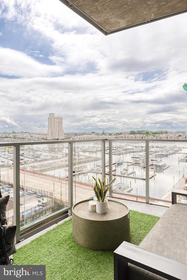 1330 Lancaster St Unit C701, Baltimore, MD 21231 - view of yard with a balcony and a water view