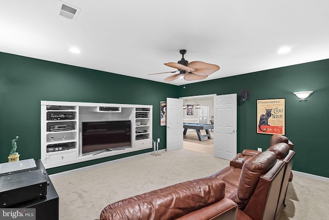 7633 Great Dover St, Gainesville, VA 20155 - living area featuring carpet and a ceiling fan