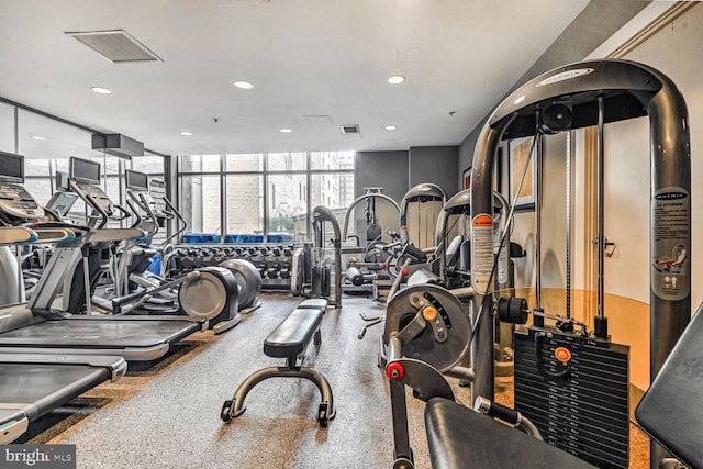 811 4th St NW Unit 320, Washington, DC 20001 - workout area with recessed lighting