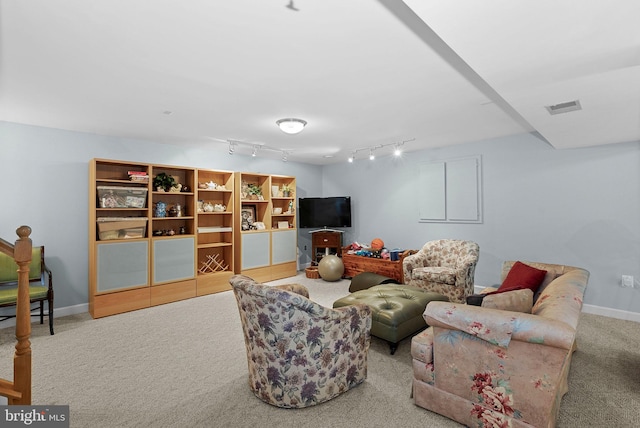 20783 Laplume Pl, Ashburn, VA 20147 - carpeted living room featuring track lighting and baseboards