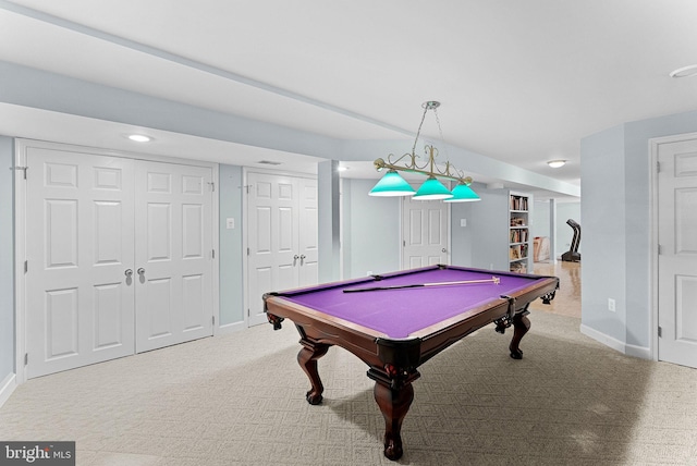 20783 Laplume Pl, Ashburn, VA 20147 - game room with carpet flooring, baseboards, and recessed lighting