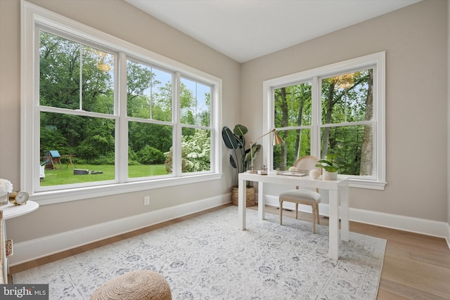 215 S Spring Mill Rd, Villanova, PA 19085 - office area with baseboards and wood finished floors
