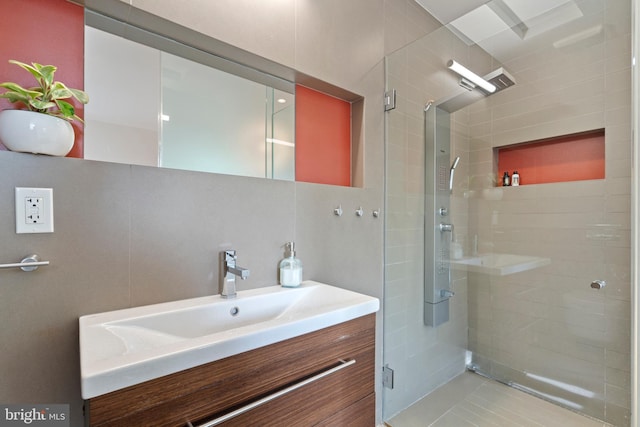 135 13th St NE, Washington, DC 20002 - bathroom featuring vanity and a stall shower