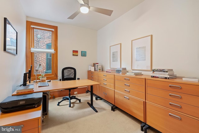 135 13th St NE, Washington, DC 20002 - home office with ceiling fan and light colored carpet