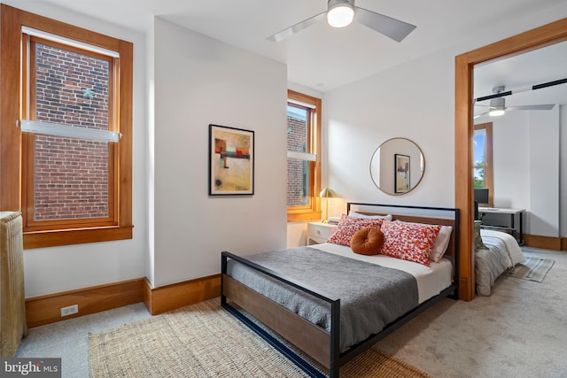 135 13th St NE, Washington, DC 20002 - carpeted bedroom featuring baseboards and a ceiling fan