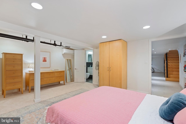 135 13th St NE, Washington, DC 20002 - bedroom featuring recessed lighting, light colored carpet, and ensuite bath