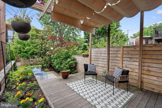 135 13th St NE, Washington, DC 20002 - wooden terrace with a fenced backyard