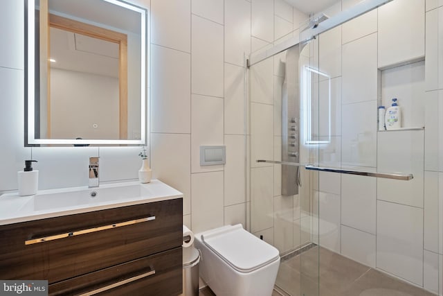135 13th St NE, Washington, DC 20002 - bathroom with a shower stall, toilet, and vanity