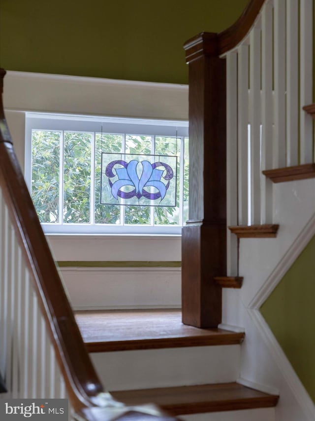 417 S Main St, Berlin, MD 21811 - staircase with healthy amount of natural light