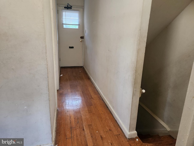 210 Webster St NE, Washington, DC 20011 - corridor with hardwood / wood-style flooring and baseboards