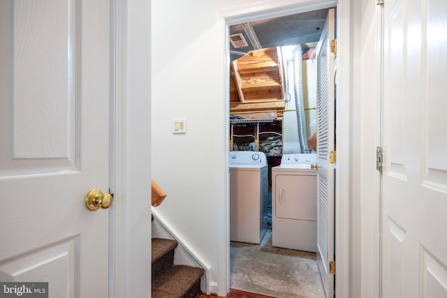 21055 Cornerpost Sq, Ashburn, VA 20147 - washroom with separate washer and dryer
