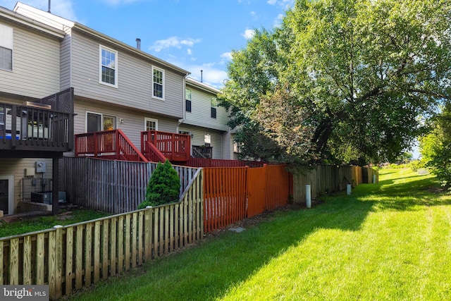 21055 Cornerpost Sq, Ashburn, VA 20147 - view of yard featuring a deck