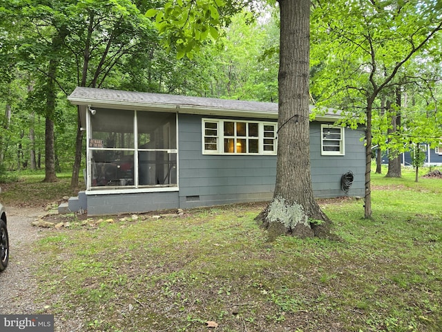 305 Raccoon Dr, Winchester, VA 22602 - view of property exterior with a sunroom and crawl space