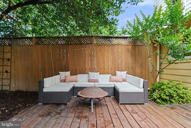 1205 G St NE, Washington, DC 20002 - deck featuring an outdoor living space