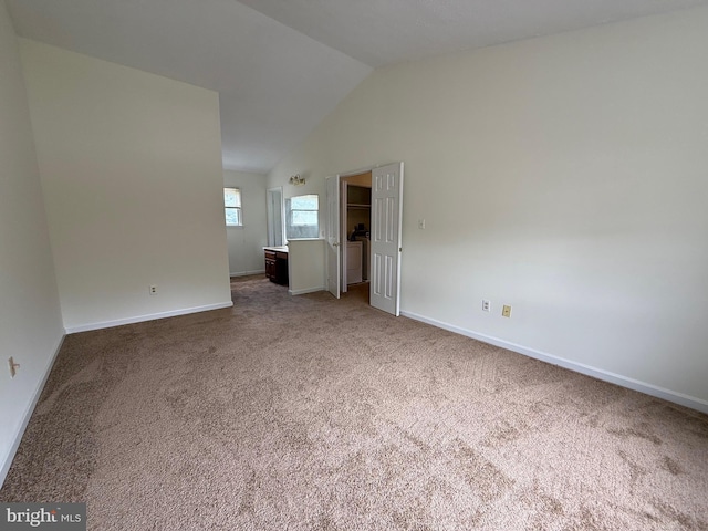 8 Steve Way, Baltimore, MD 21236 - spare room featuring baseboards, carpet floors, and lofted ceiling