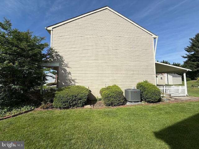 8 Steve Way, Baltimore, MD 21236 - view of home's exterior featuring a yard and central air condition unit