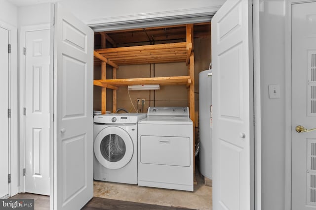 304 Montfield Ln, Glen Burnie, MD 21061 - washroom featuring washing machine and clothes dryer and water heater