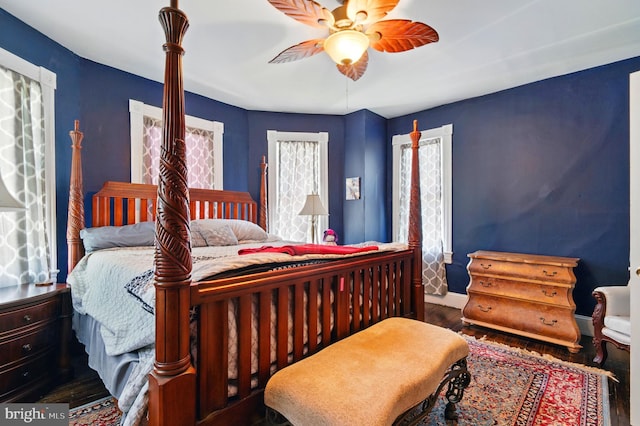 706 Locust St, Cambridge, MD 21613 - bedroom featuring wood finished floors, baseboards, and a ceiling fan