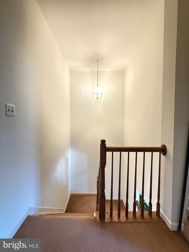 7636 Tall Pin Oak Dr Unit 111, Elkridge, MD 21075 - stairway with carpet and baseboards