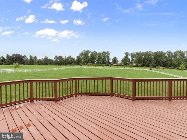 6419 Homebuilder Dr, Mount Airy, MD 21771 - wooden terrace featuring a yard, a view of rural / pastoral area, and view of wooded area