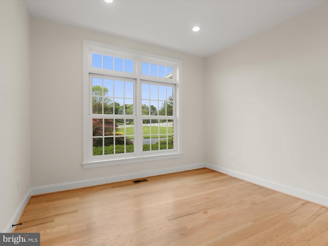 6419 Homebuilder Dr, Mount Airy, MD 21771 - spare room with baseboards, light wood-style floors, and recessed lighting