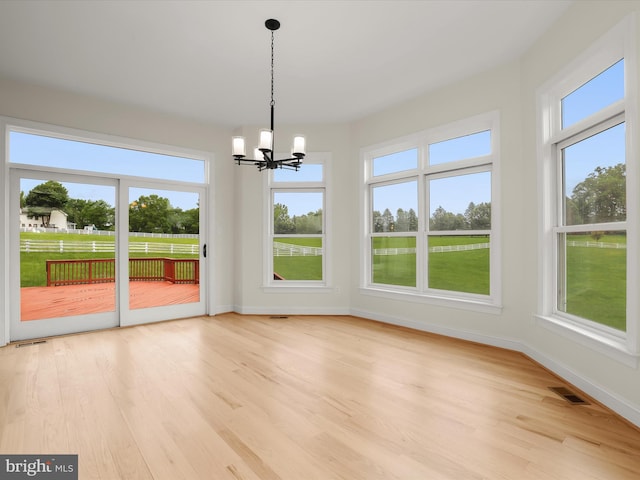 6419 Homebuilder Dr, Mount Airy, MD 21771 - unfurnished sunroom with a chandelier