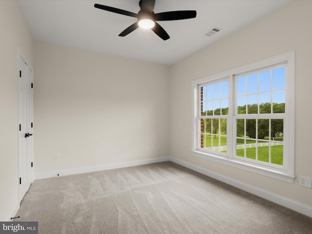 6419 Homebuilder Dr, Mount Airy, MD 21771 - spare room with baseboards, ceiling fan, and carpet flooring