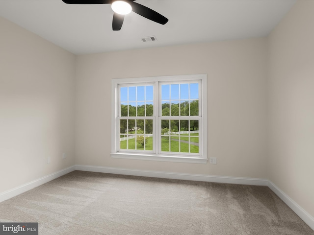 6419 Homebuilder Dr, Mount Airy, MD 21771 - empty room featuring carpet flooring, baseboards, and ceiling fan