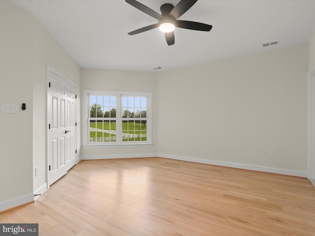 6419 Homebuilder Dr, Mount Airy, MD 21771 - unfurnished room featuring light wood finished floors, a ceiling fan, and baseboards