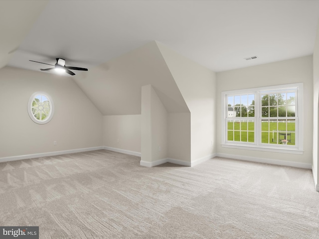 6419 Homebuilder Dr, Mount Airy, MD 21771 - additional living space featuring healthy amount of natural light, carpet flooring, ceiling fan, baseboards, and lofted ceiling