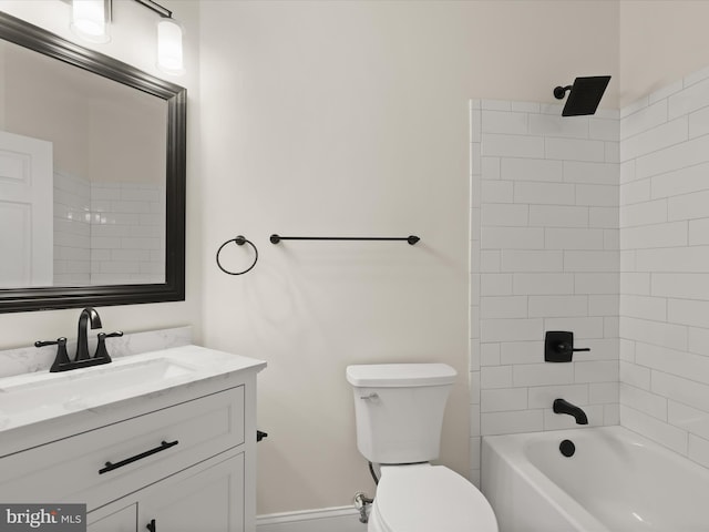 6419 Homebuilder Dr, Mount Airy, MD 21771 - full bath with vanity, toilet, shower / bath combination, and baseboards