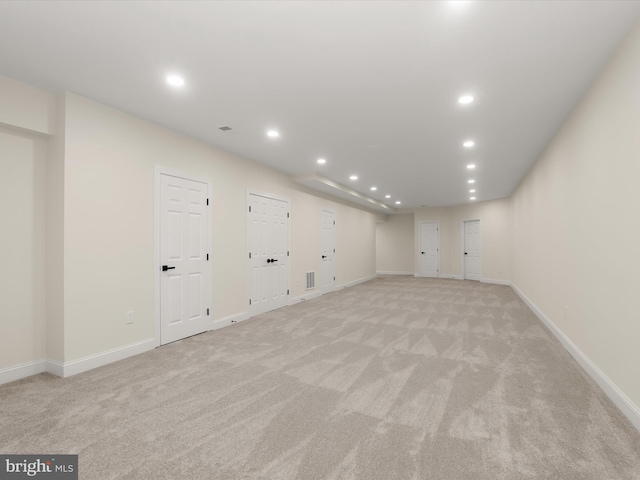 6419 Homebuilder Dr, Mount Airy, MD 21771 - basement featuring light colored carpet, recessed lighting, and baseboards