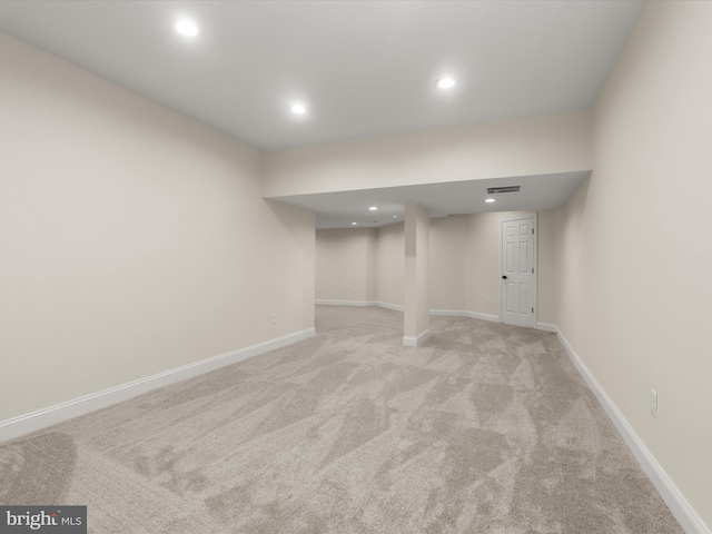 6419 Homebuilder Dr, Mount Airy, MD 21771 - finished basement featuring carpet flooring, recessed lighting, and baseboards