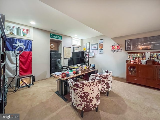 414 Saint James Ct, Langhorne, PA 19047 - carpeted home office featuring recessed lighting