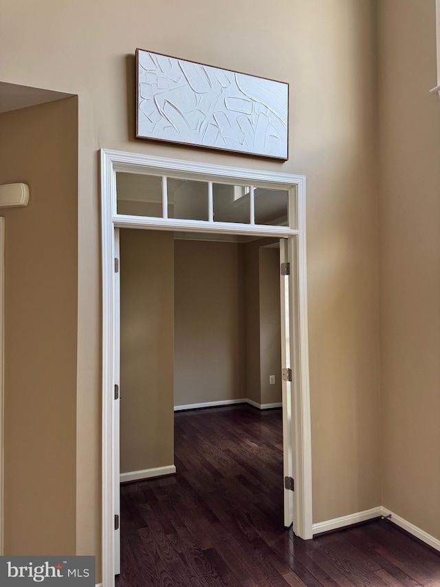 42435 Ibex Dr, Sterling, VA 20166 - corridor with dark wood finished floors and baseboards