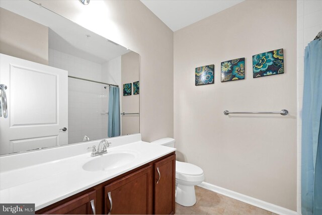 113 E Main St Unit 303, Newark, DE 19711 - full bathroom with vanity, a shower with curtain, and tile patterned floors