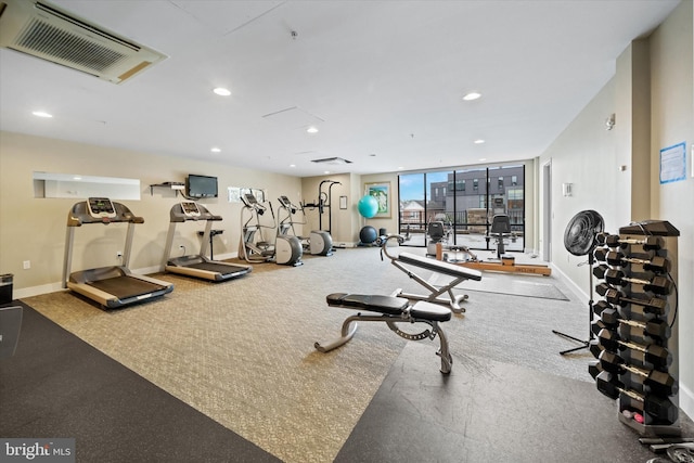 113 E Main St Unit 303, Newark, DE 19711 - workout area featuring recessed lighting and carpet flooring