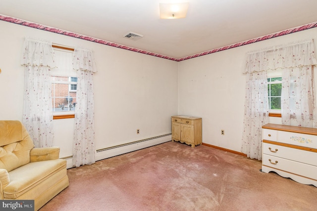 243 Park Ave, Mount Joy, PA 17552 - unfurnished room featuring carpet, a baseboard heating unit, and baseboards