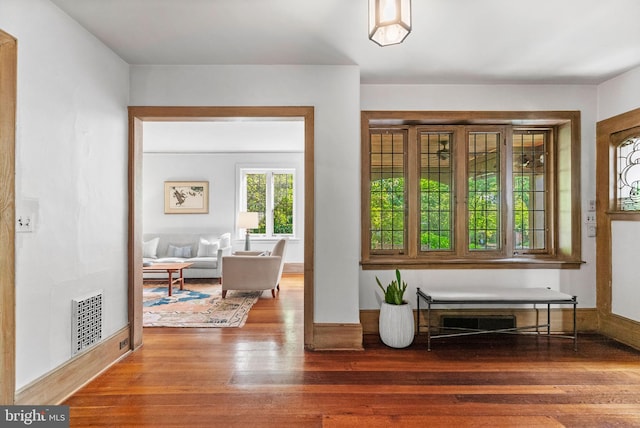 8515 Seminole St, Philadelphia, PA 19118 - entryway with hardwood / wood-style flooring and baseboards