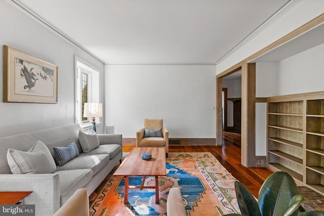 8515 Seminole St, Philadelphia, PA 19118 - living room featuring hardwood / wood-style floors and baseboards