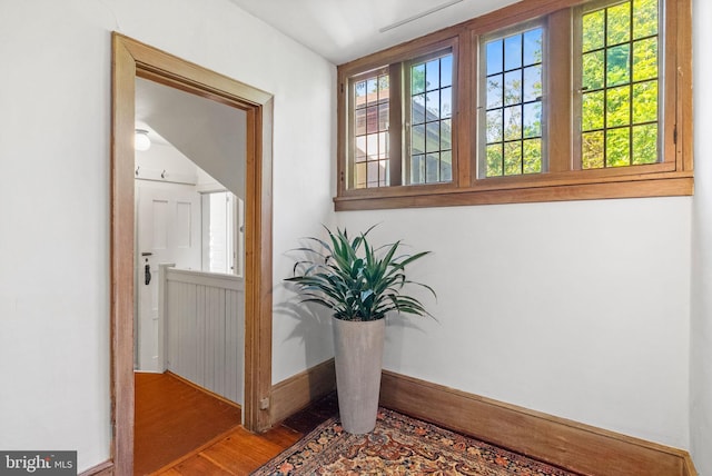 8515 Seminole St, Philadelphia, PA 19118 - hall featuring wood finished floors and baseboards